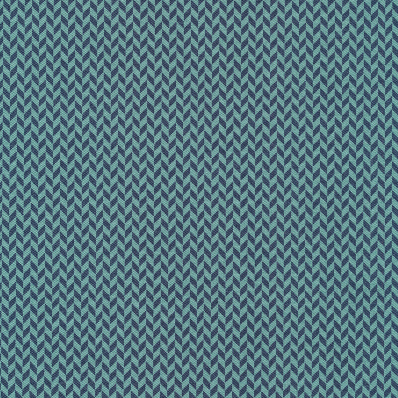 Blue and teal herringbone design | Shabby Fabrics