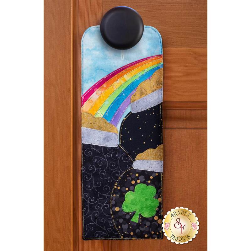 Door hanger kit for A-door-naments March with pots of leprechaun gold under a rainbow!