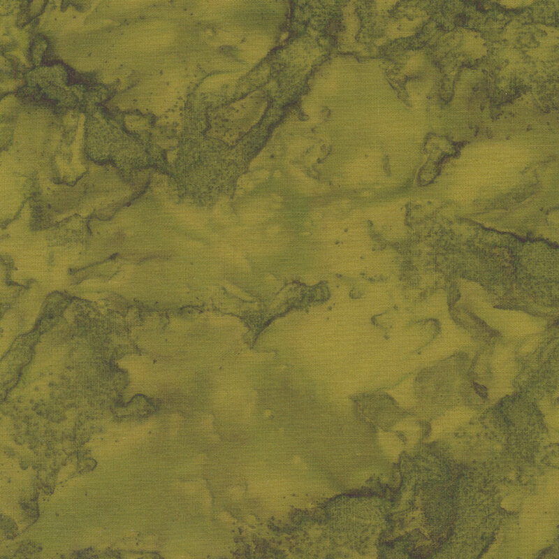 Batik fabric features tonal marble dark green design | Shabby Fabrics