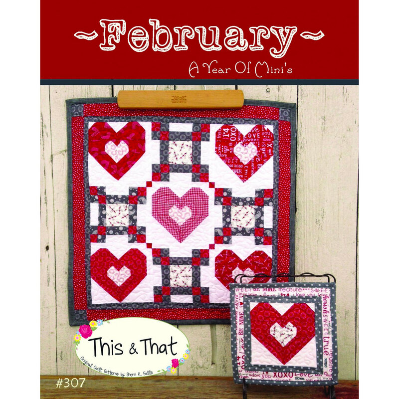 The front of the A Year Of Mini's February pattern