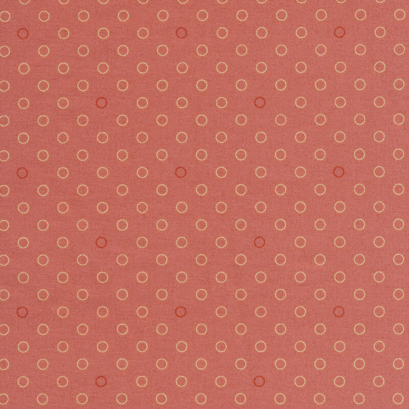 A basic coral tonal polka dot print | Shabby Fabrics