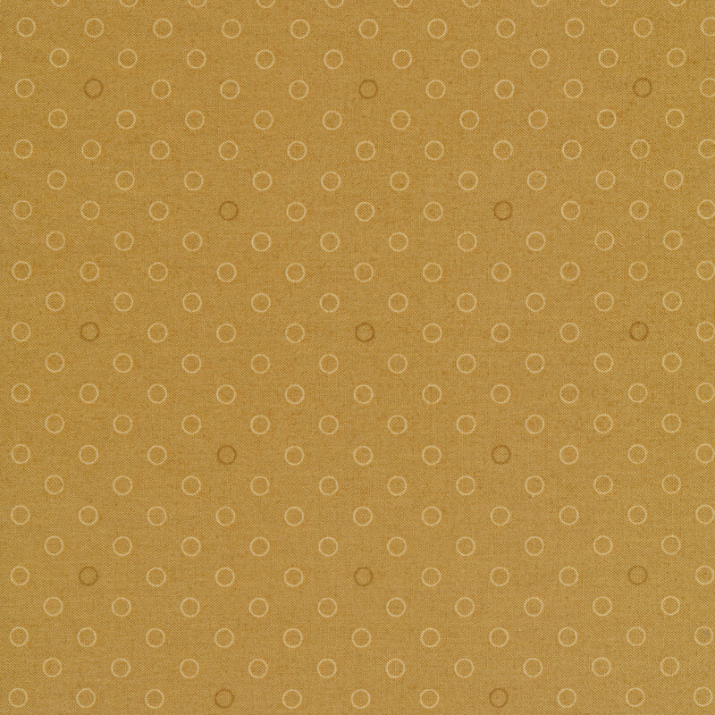 A basic tan polka dot fabric with tonal rings | Shabby Fabrics