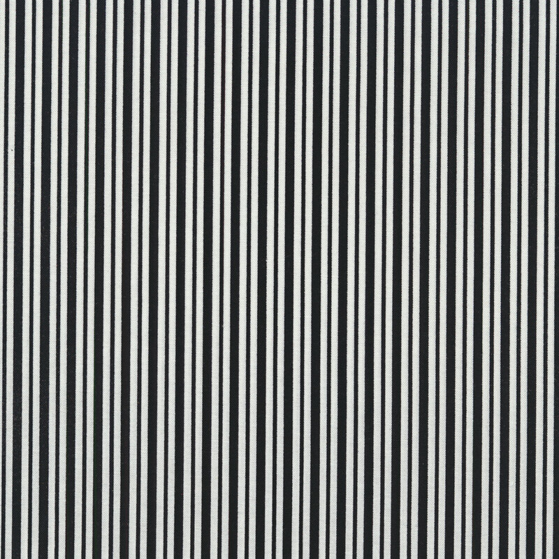 Black and white striped fabric | Shabby Fabrics