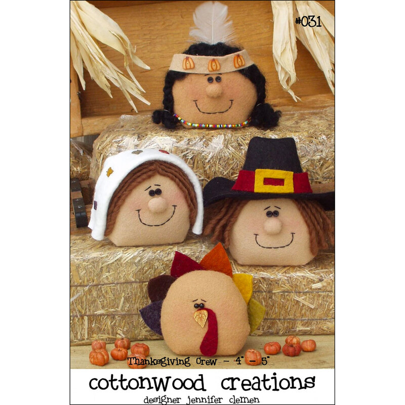 The front of the Thanksgiving Crew pattern by Cottonwood Creations