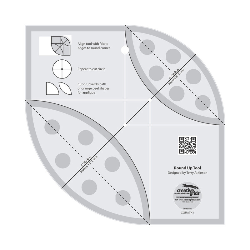 Creative Grids Round Up Tool and Quilting Ruler