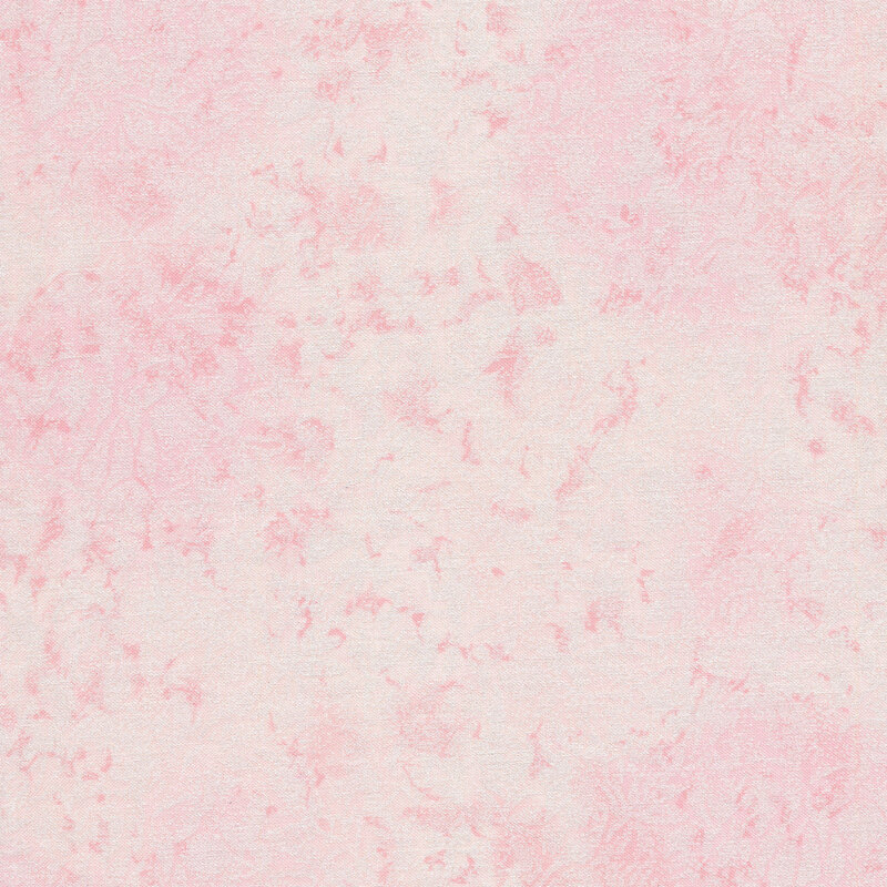 Tonal light pink fabric features mottled design with metallic frost accents