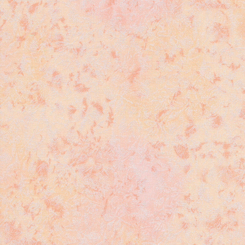 Tonal cream fabric features mottled design with metallic frost accents