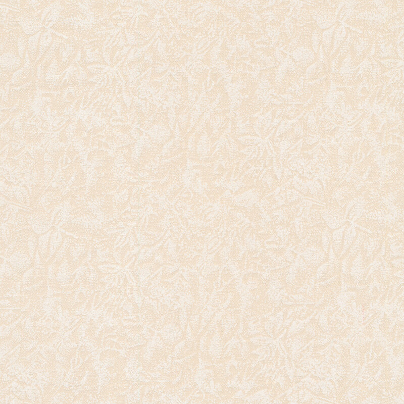 Tonal pale cream fabric features white accents