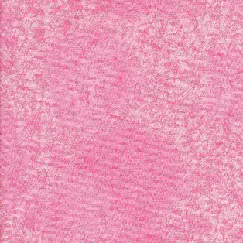 Tonal pink fabric features mottled design with metallic frost accents