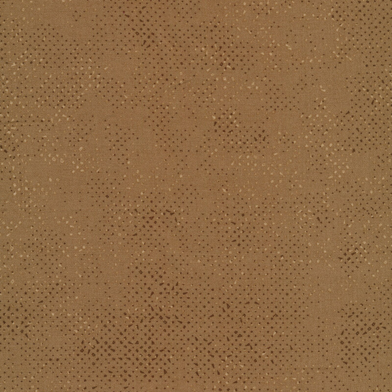 Textured dark brown fabric with a pattern of small tonal speckles