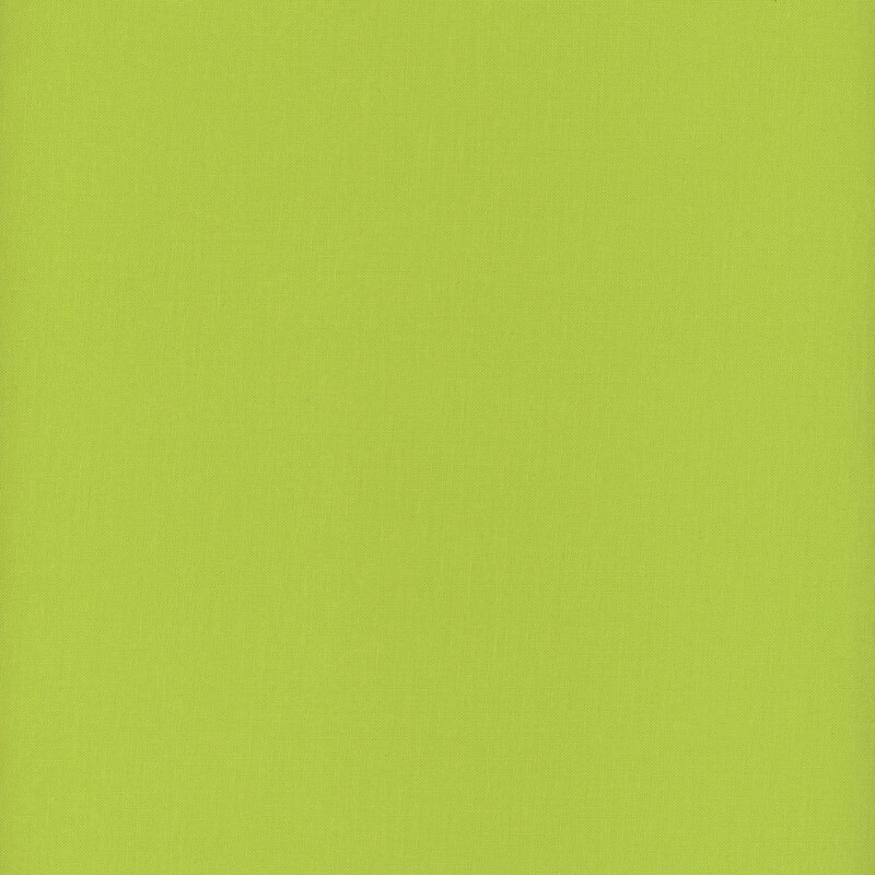 A smooth, solid lime green fabric swatch.