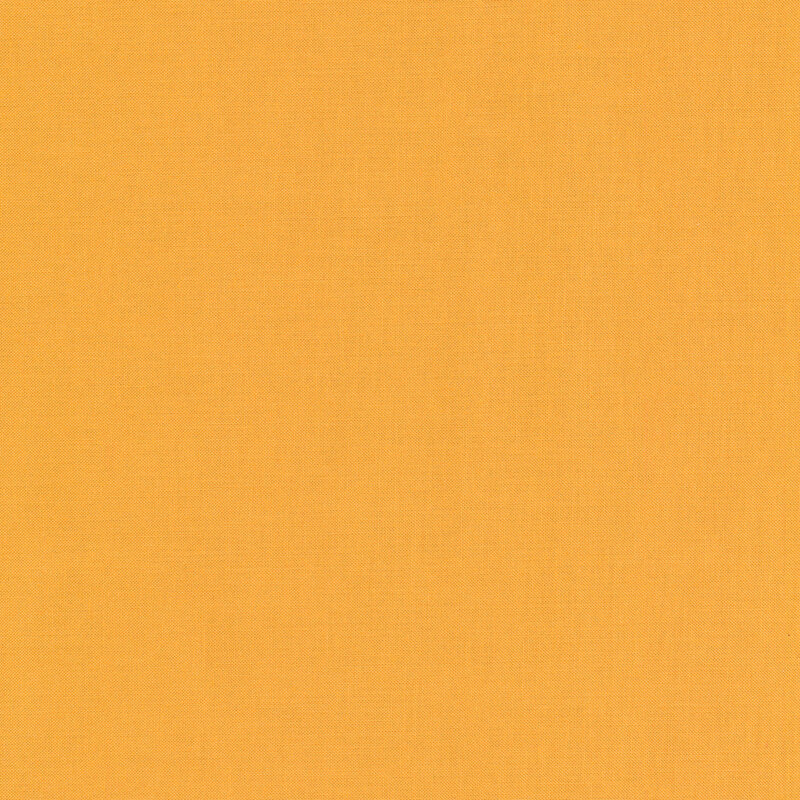 Solid yellow orange fabric swatch.