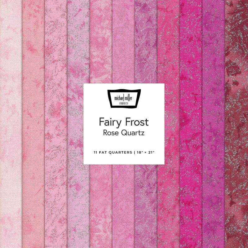 A collage of a Fairy Frost 11 FQ Set - Rose Quartz