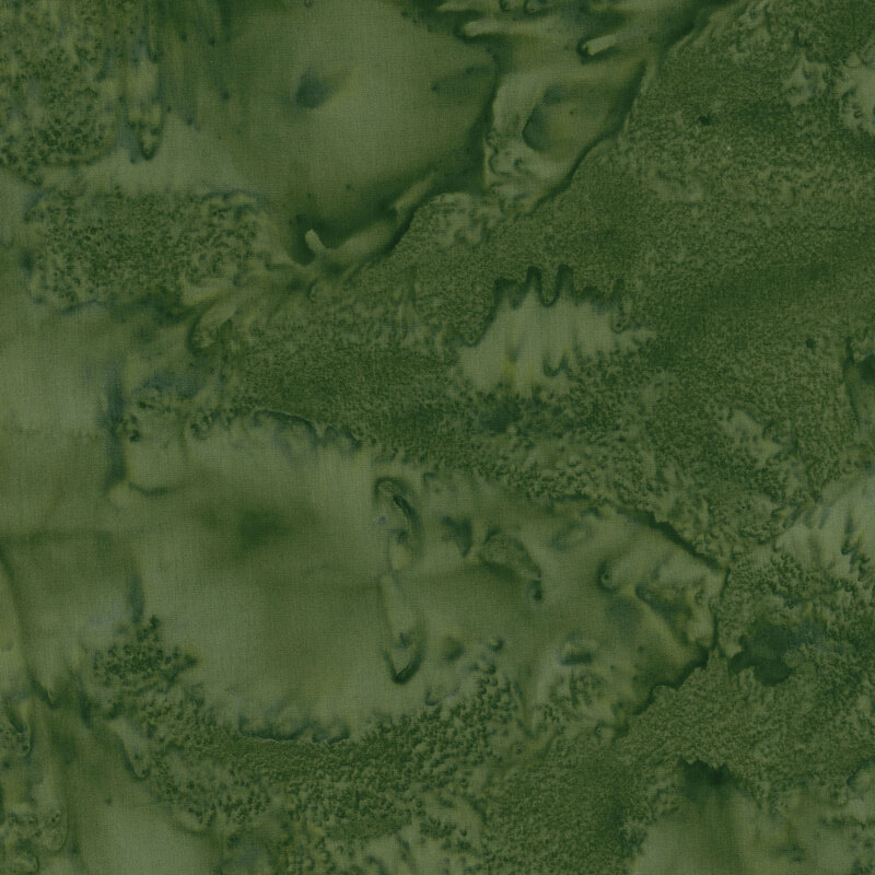 Mottled green batik fabric