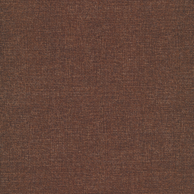 Fabric features dark brown burlap texture design | Shabby Fabrics