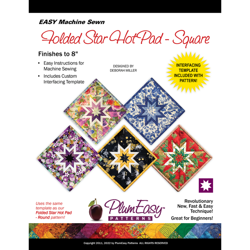 Front cover of Folded Star Hot Pad - Square showing five sample square hot pads