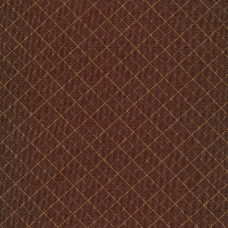 Light tan trellis pattern on a brown background